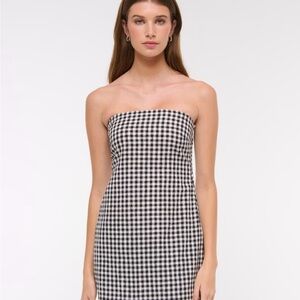 NWT Abercrombie & Fitch Black and White Checkered Skirt